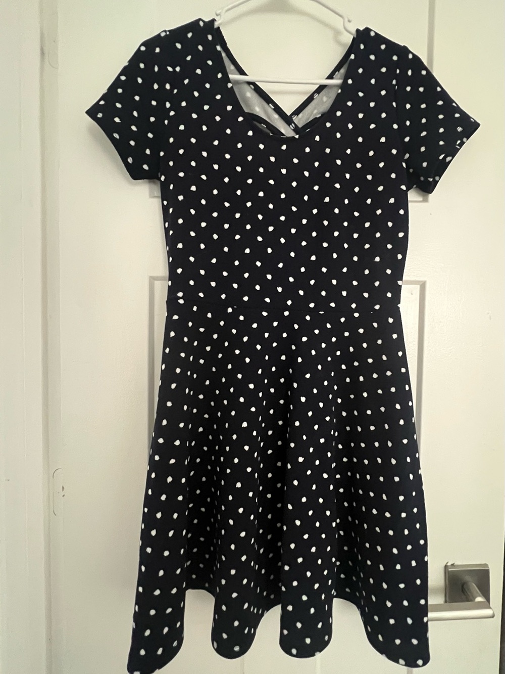 Blue Navy Polka Dots Dress